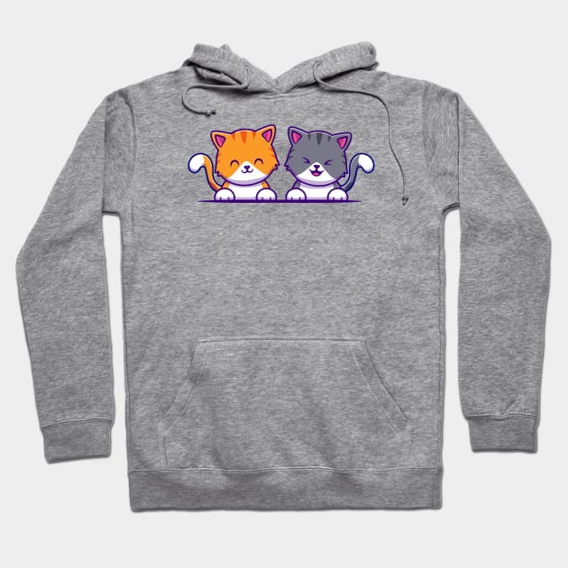 Cute Cat Couple Friend (2) Hoodie by Catalyst Labs